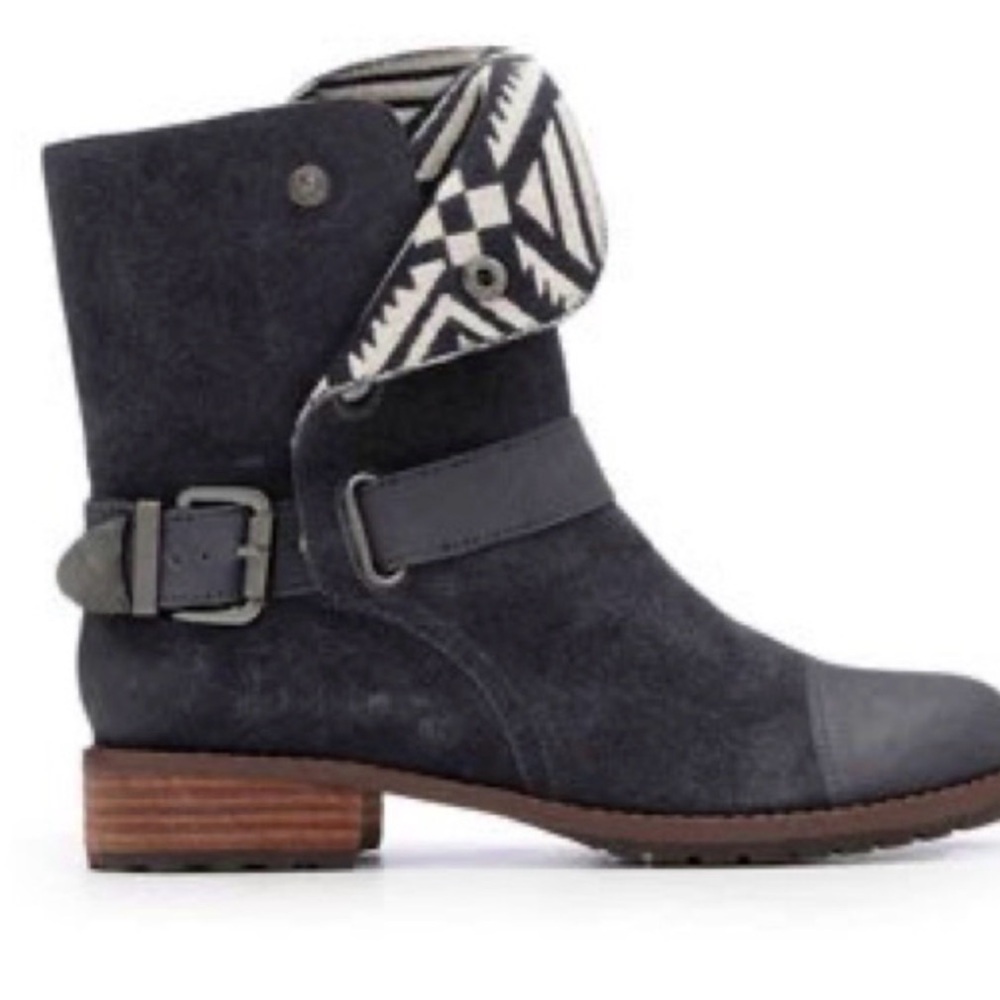 MATT BERNSON Highland Suede Leather Aztec Print Boots 9